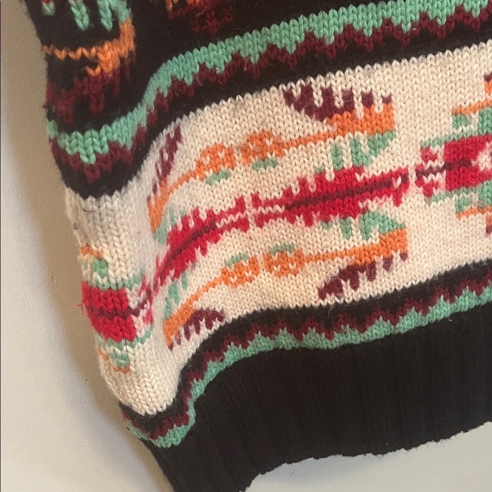Kookai Italian Wool Blend Multicolor Patterned Sweater Medium - Picture 9 of 13